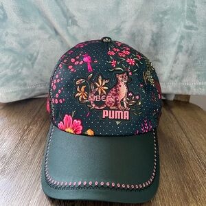 Puma x Liberty Wild Garden Cap in green and pink